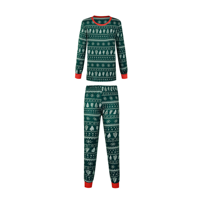Matching Green and White Christmas Pajamas
