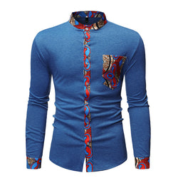 Men’s African Print Fashion Shirt – Bold & Stylish Cross-Border Design