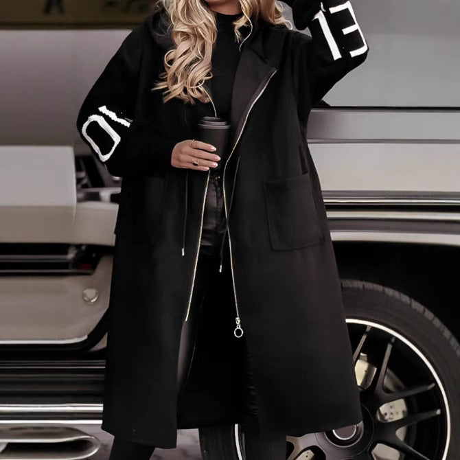 Fall/Winter Hooded Trench Coat for Women