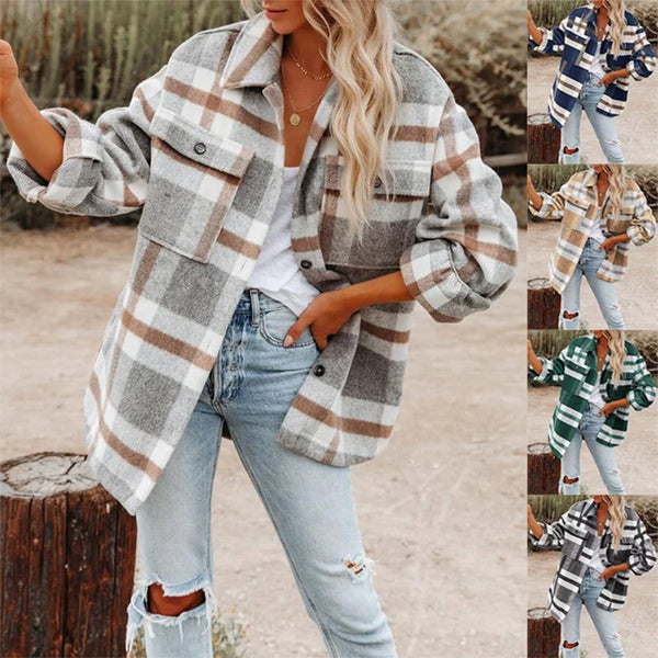 Long Sleeve Polo Collar Coat