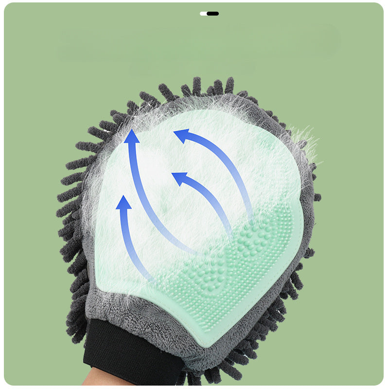 2-in-1 Pet Bathing & Massage Glove – Dual-Sided Brush for Dogs & Cats