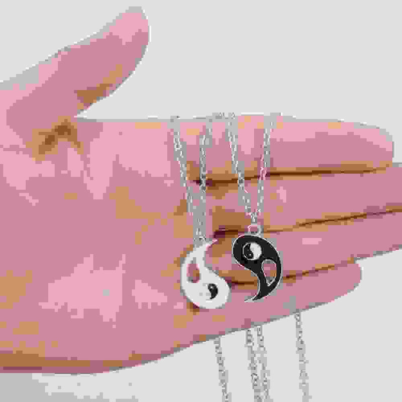 Yin Yang Pendant Necklace for Girlfriend Couples Matching Best Friend Friendship Jewelry Gift Bff Things Aesthetic Collar Boys 2