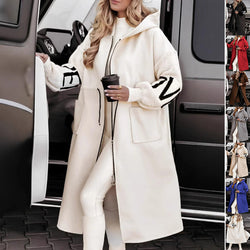 Fall/Winter Hooded Trench Coat for Women