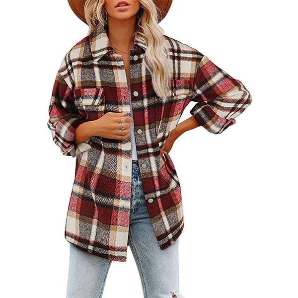 Long Sleeve Polo Collar Coat