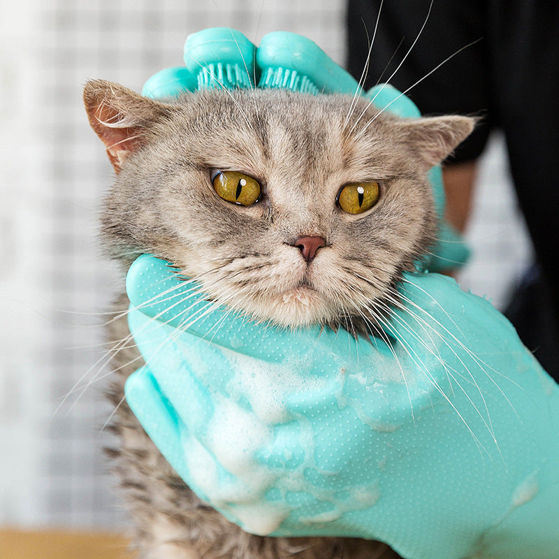 Silicone Dog & Cat Grooming Comb Gloves