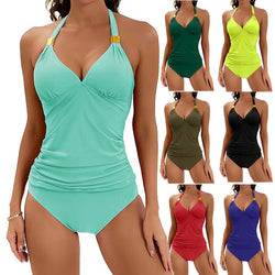 2pcs Solid Color Bikini