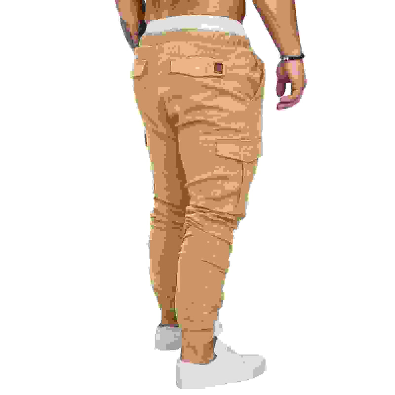 Mens Fashion Joggers Sports Pants Casual Cotton Cargo Pants Gym Sweatpants Trousers Mens Long Pants with Pocket on Clearance