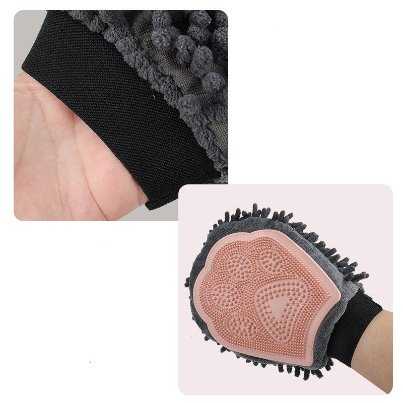 2-in-1 Pet Bathing & Massage Glove – Dual-Sided Brush for Dogs & Cats