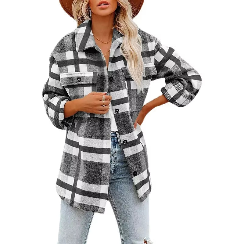 Long Sleeve Polo Collar Coat