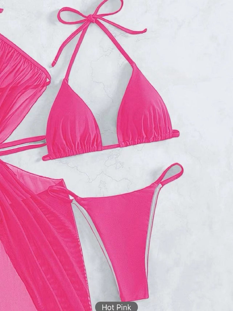 3pcs Halter Neck Bikini