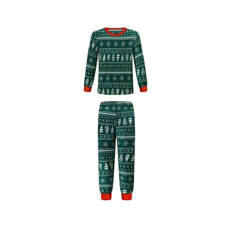 Matching Green and White Christmas Pajamas