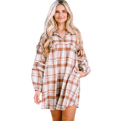Women's Fall Plaid Dress