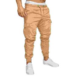 Mens Fashion Joggers Sports Pants Casual Cotton Cargo Pants Gym Sweatpants Trousers Mens Long Pants with Pocket on Clearance