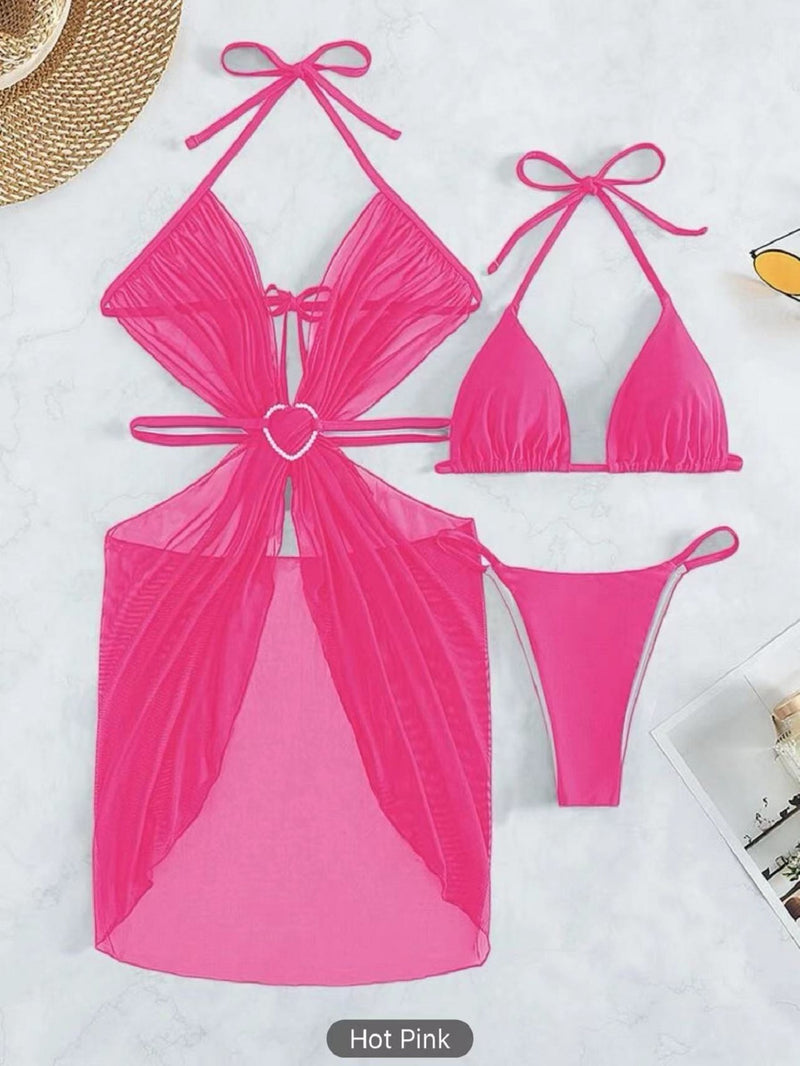 3pcs Halter Neck Bikini