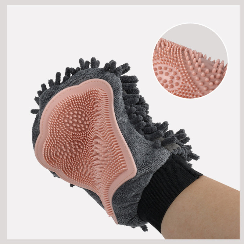 2-in-1 Pet Bathing & Massage Glove – Dual-Sided Brush for Dogs & Cats