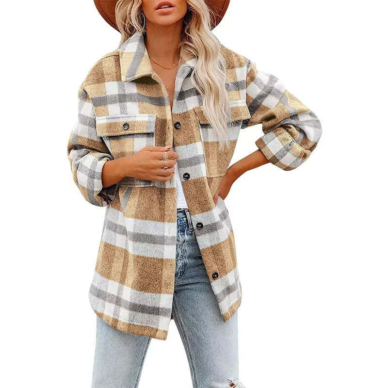 Long Sleeve Polo Collar Coat
