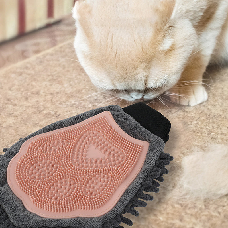 2-in-1 Pet Bathing & Massage Glove – Dual-Sided Brush for Dogs & Cats