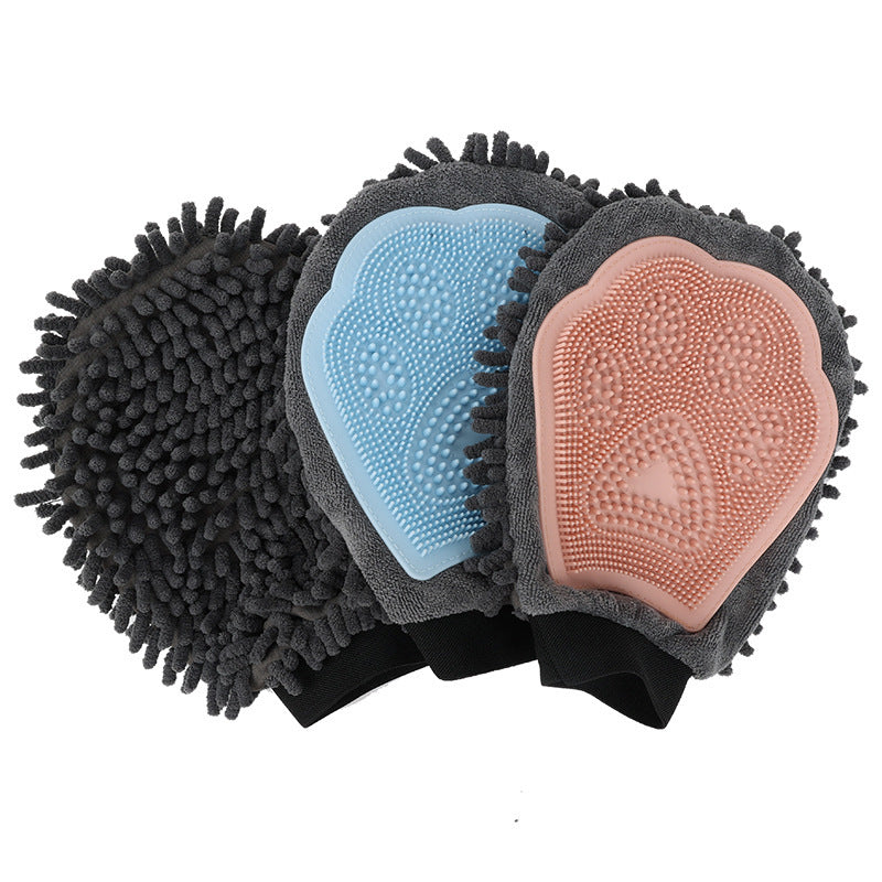 2-in-1 Pet Bathing & Massage Glove – Dual-Sided Brush for Dogs & Cats