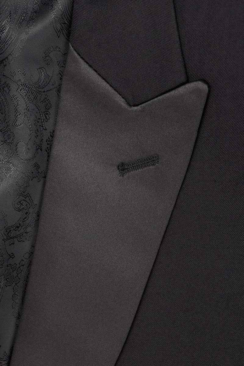"Milan" Black Tuxedo Jacket Peak (Separates)-1
